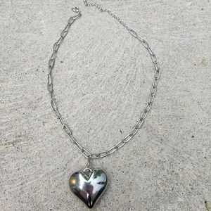 Silver heart necklace
